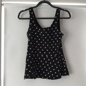 Barley worn express polka dot peplum tank